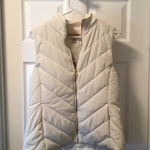 Michael Kors Off-White Quilted Vest Size M NWT